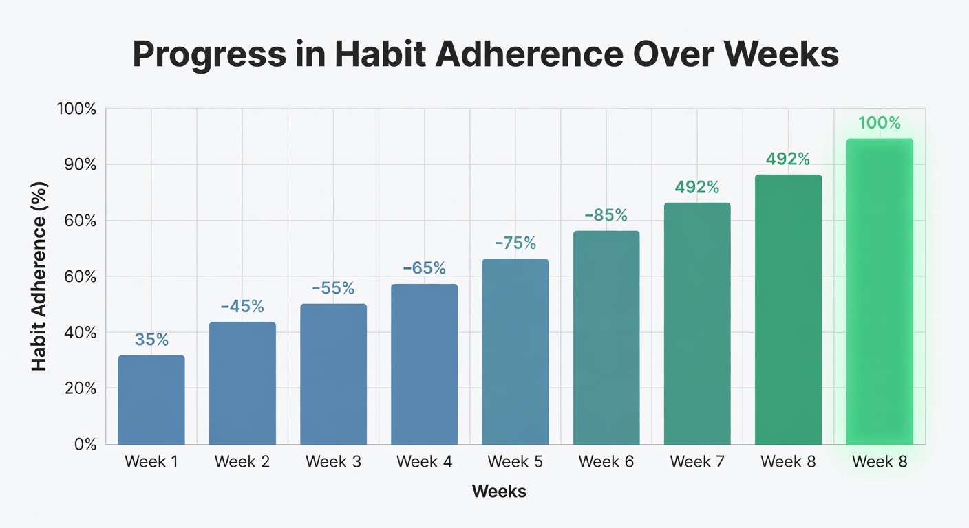 Habit progress graph over time